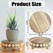 2 Pieces Wood Riser, Risers for Decor,Pedestal Stand,Display Stand apply to Home Decor,Farmhouse Decor,Tiered Tray Decor(Brown, 4 Inches)
